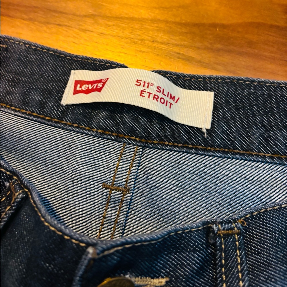 Levi's 511 Slim Fit Jeans W27 L27 (14R) - Dark Blue, Like New - Picture 9 of 10